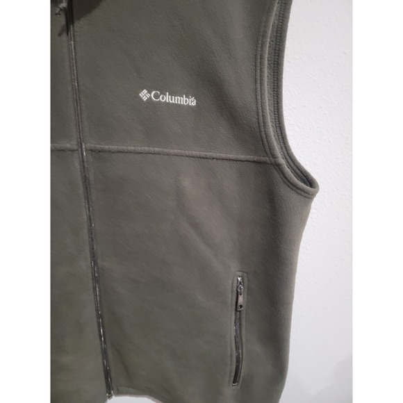 Columbia Fleece Full Zip Men's Dark Gray Sleeveless Jacket Vest Size XL - Picture 4 of 8